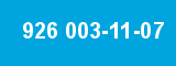 926 003-11-07 926 003-11-07